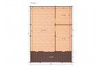 Corrib 40sqM Log Cabins  -  6m x 8m - 1 bed  Loghouse